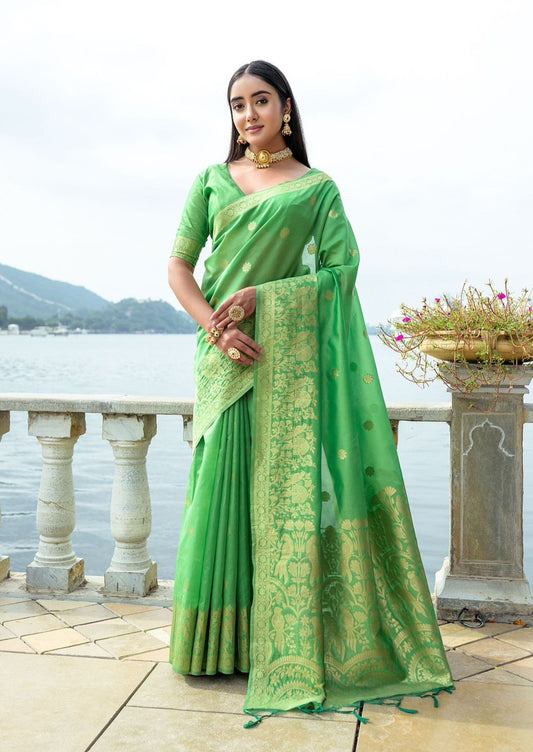 Premium Soft Silk Saree With Zari Weaving Border