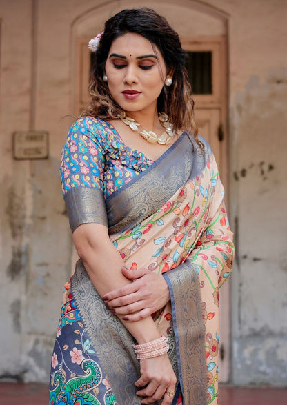 Pure Silk Digital Printed Saree With Regal Charm and Rich Pallu