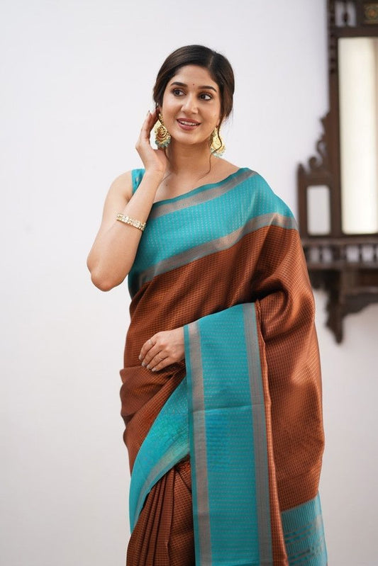Akruti Soft Lichi Silk Saree With Beautiful Rich Pallu Jacquard Work