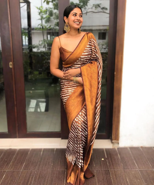 Meera Banarasi Soft Silk Saree - Mira Fashion