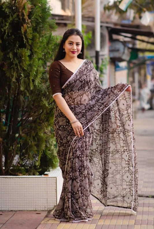 Madhur Soft Georgette Saree - Mira Fashion