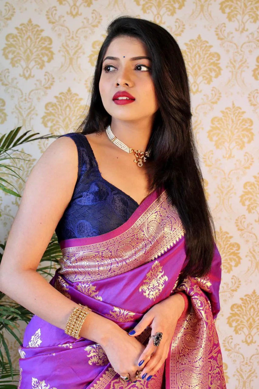 Special Butta Panel Rich Weaving Fabric Silk Saree With Pure Zari - Mira Fashion