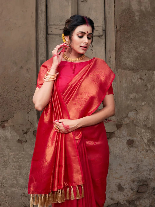 Pure Soft Silk Kubera Pattu Saree With Handloom Zari With Rich Pallu - Mira Fashion