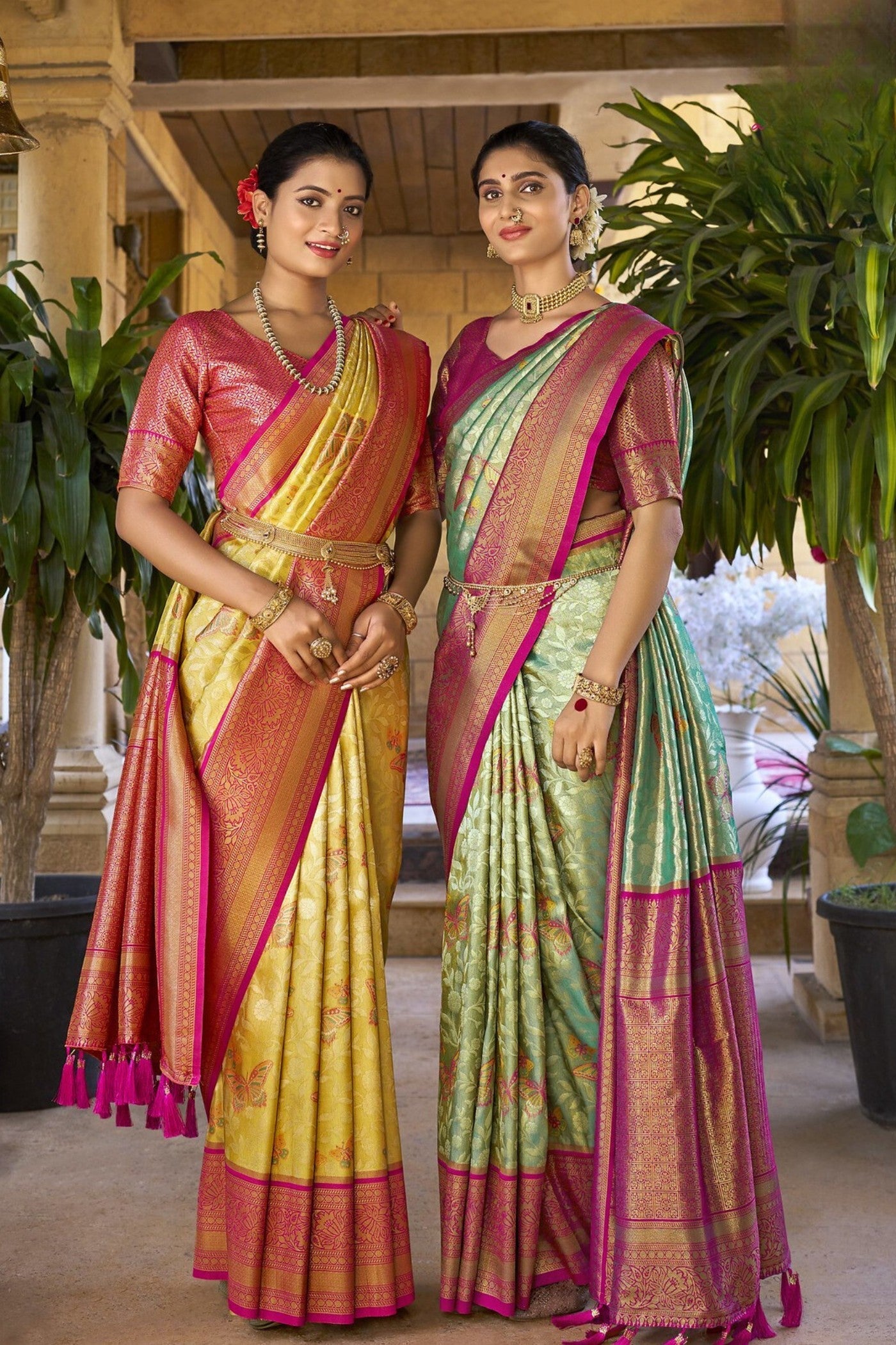 Rob Roy Yellow Woven Kanjivaram Saree