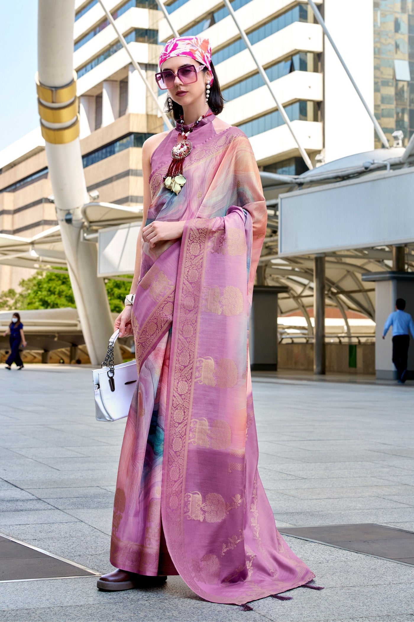 Blush Pink Banarasi Handloom Saree