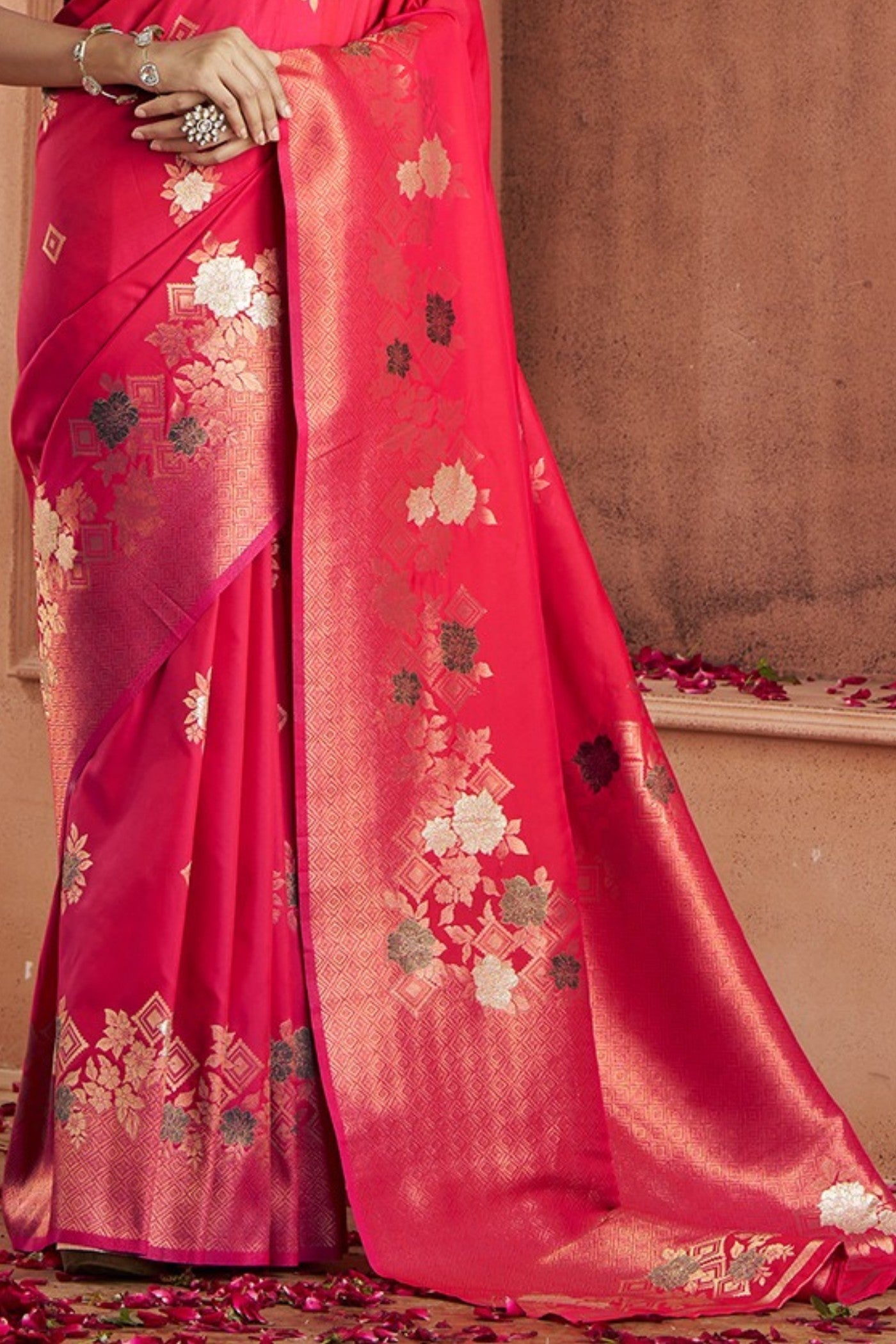 Romance Red Woven Banarasi Saree