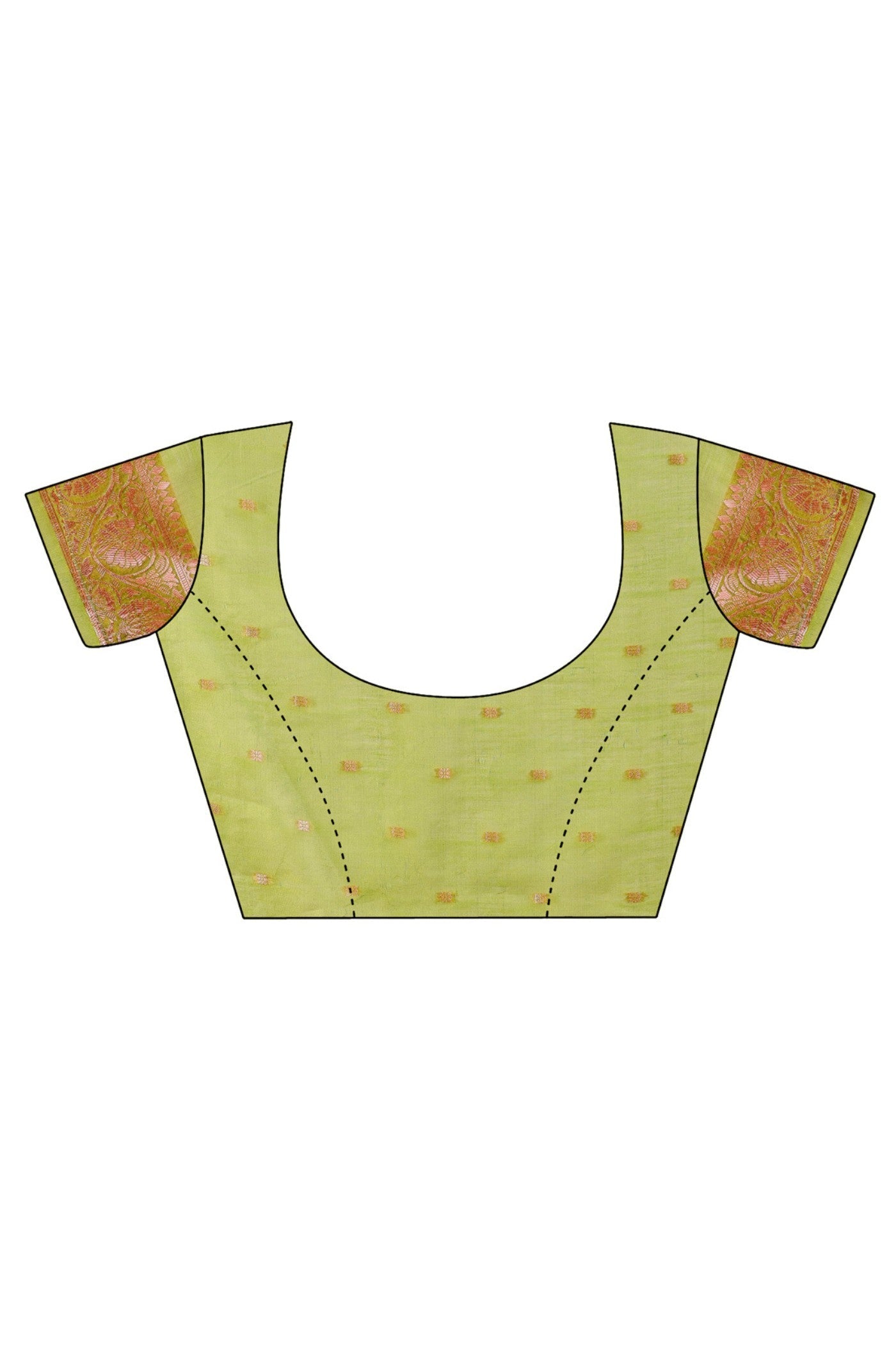 Lime Green Woven Linen Cotton Saree