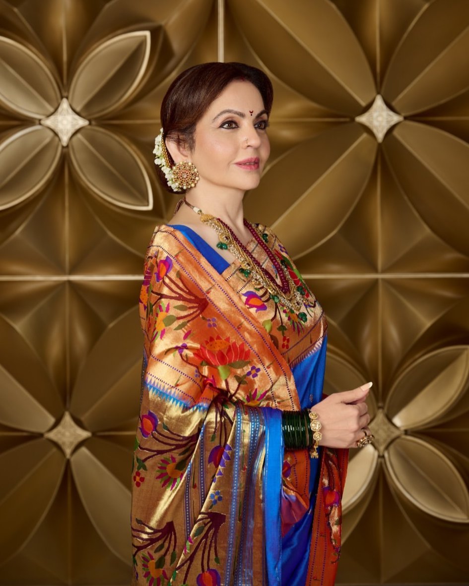 Nita Ambani Inspired Beautiful Paithani Silk Saree