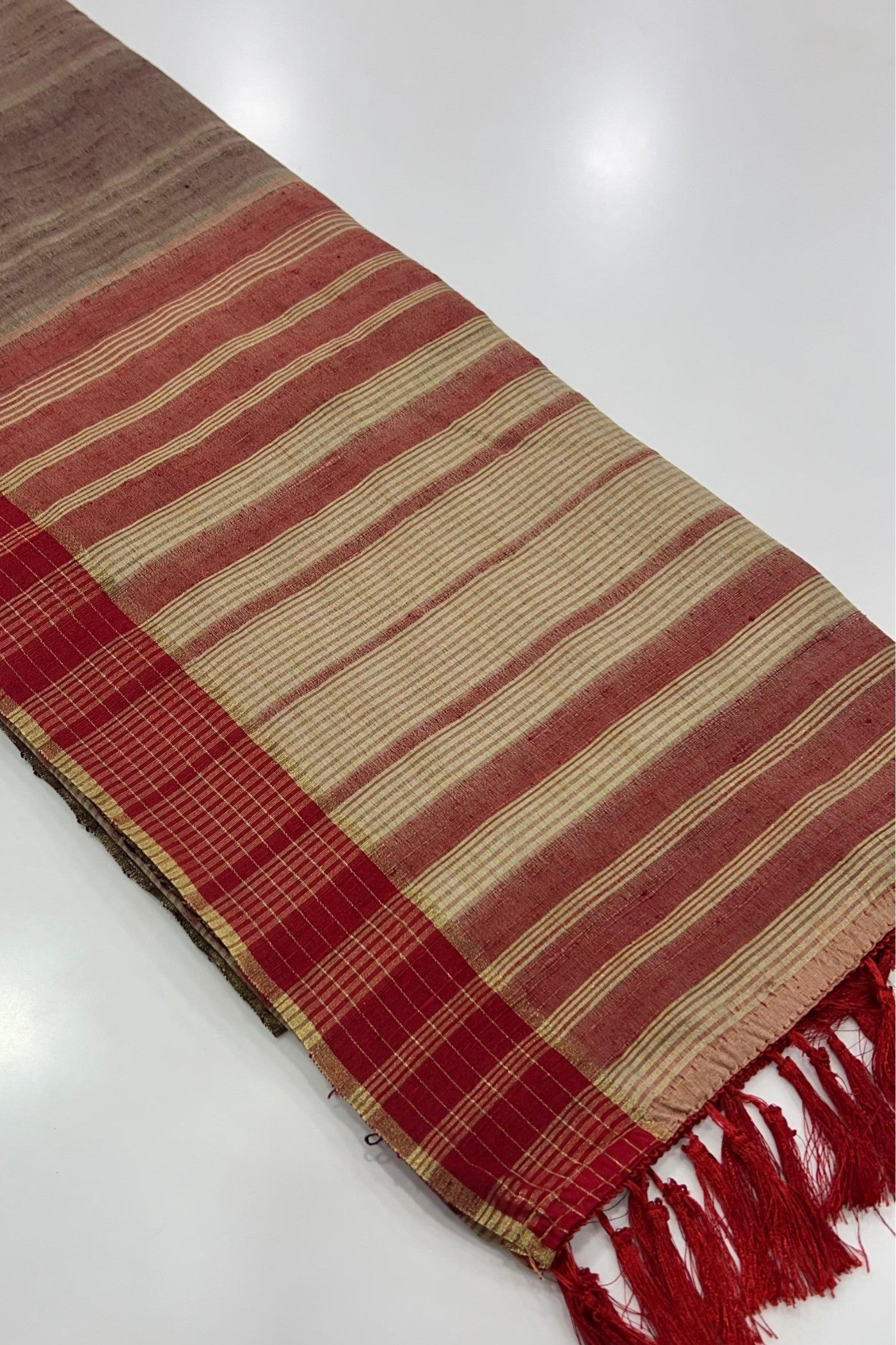 Roman Coffee Brown Handloom Katan Saree