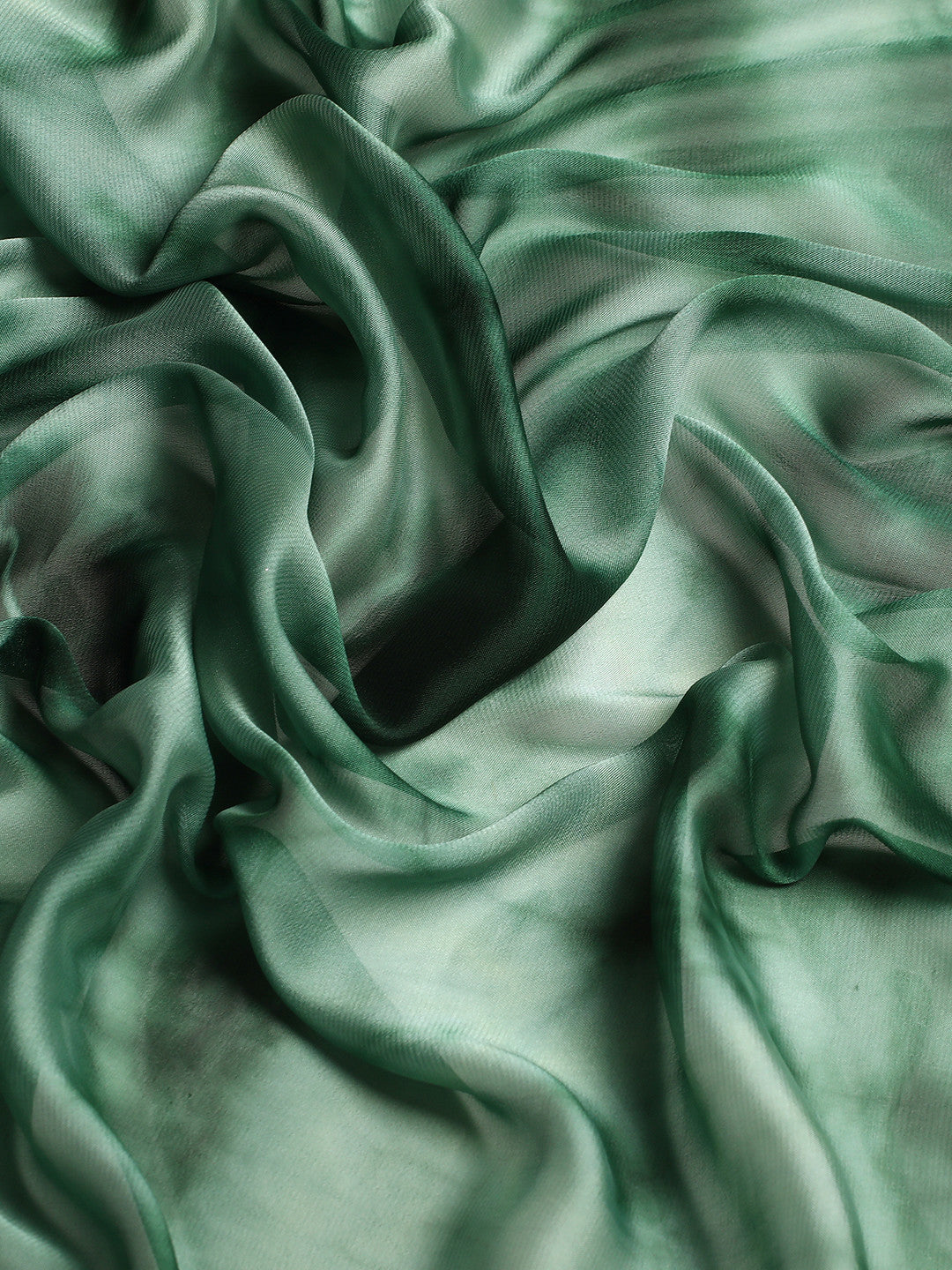 Acapulco Green Satin Partywear Saree