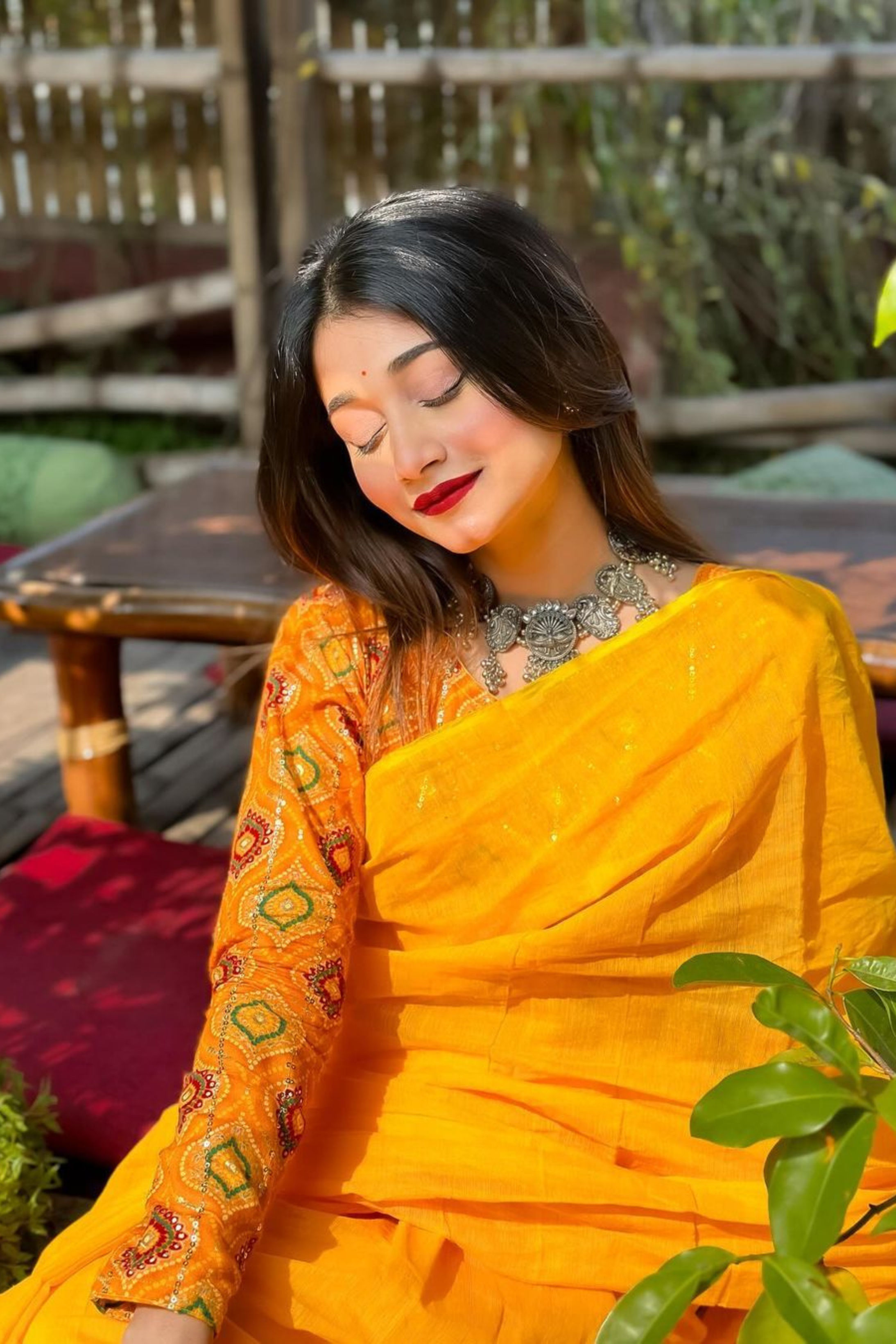 California Yellow Gicha Cotton Handloom Saree