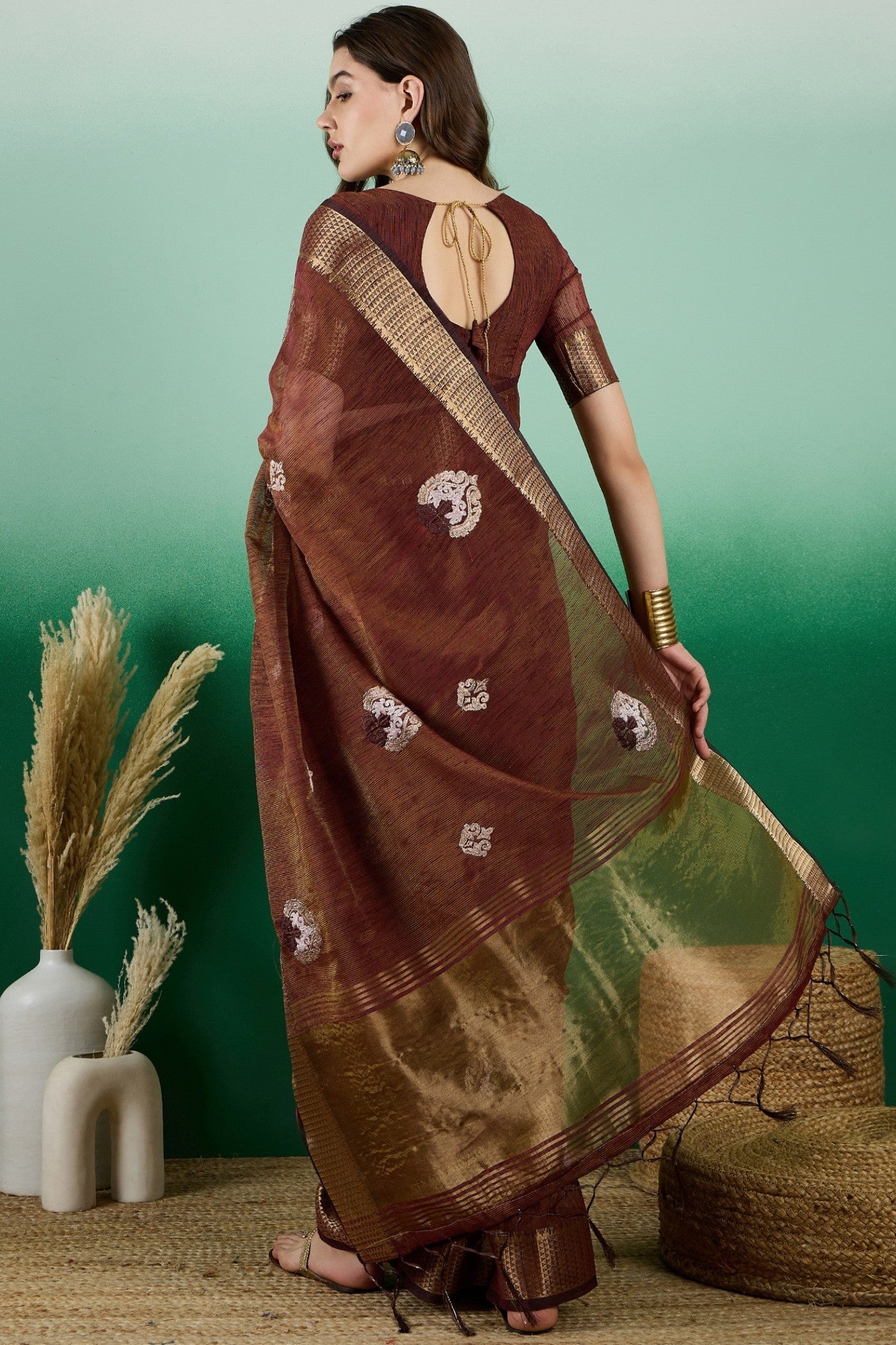 Quincy Brown Khadi Organza Saree