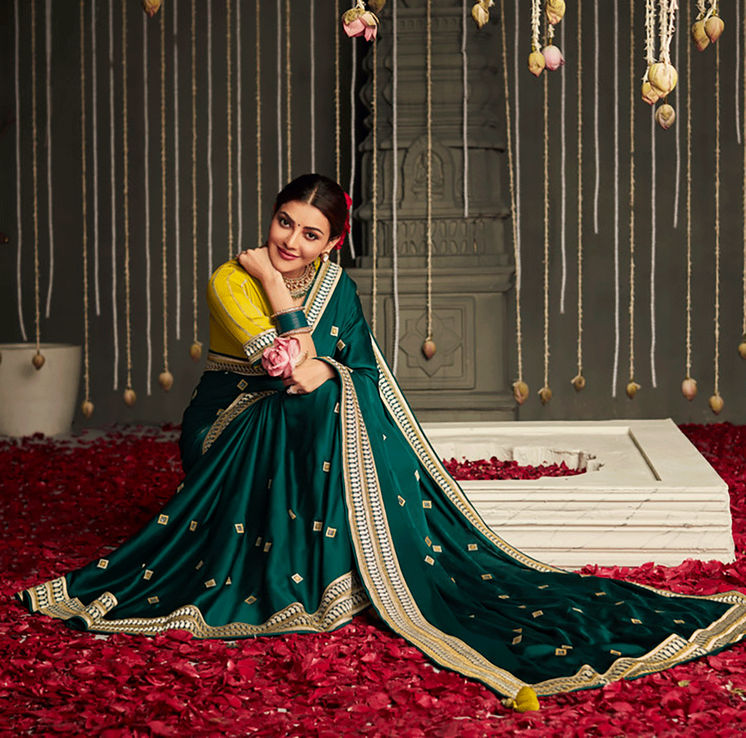 Firefly Green Zari Woven Designer Banarasi Saree