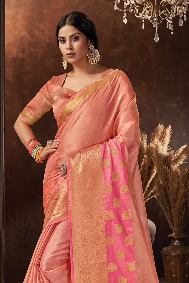 Mona Lisa Pink Organza Saree