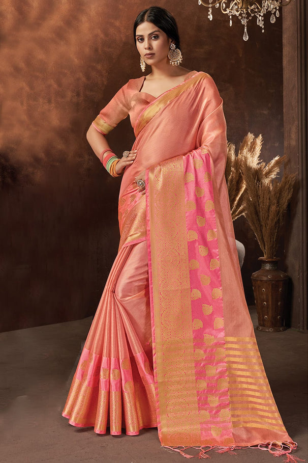 Mona Lisa Pink Organza Saree