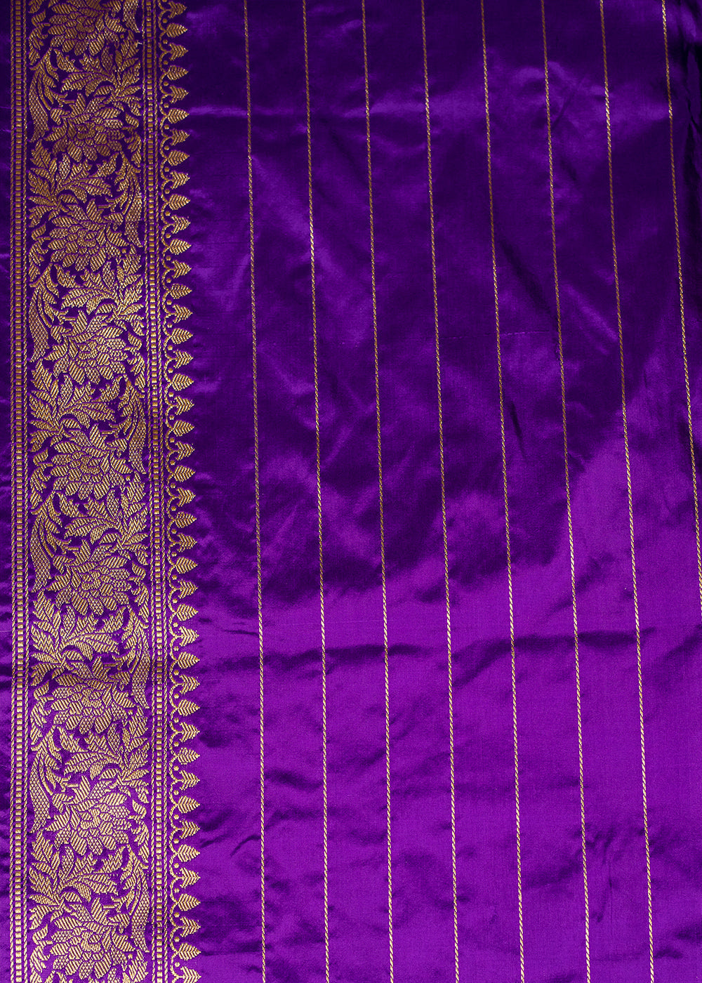 Grape Blue Hand Woven Katan Pure Silk Saree