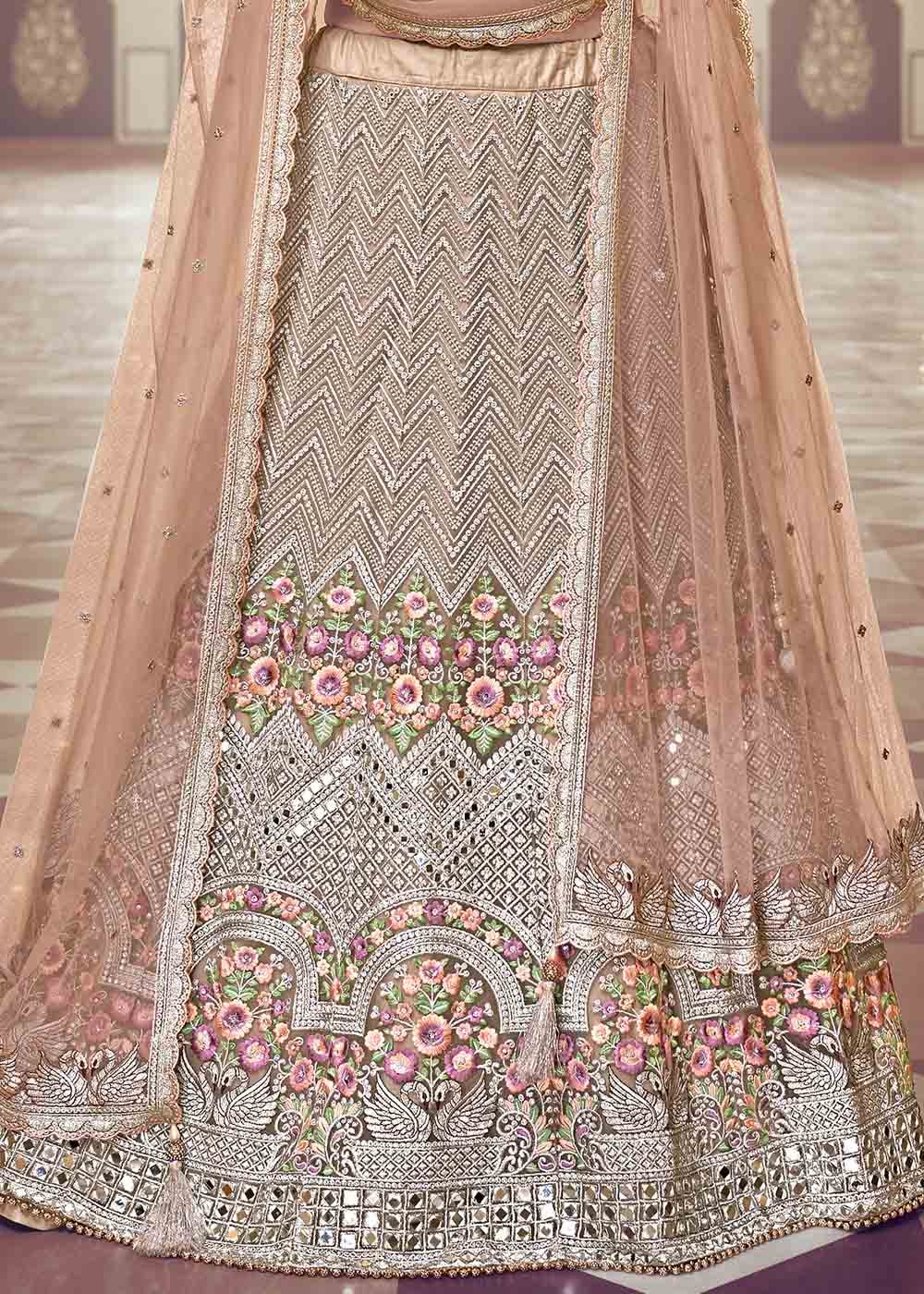 Brandy Rose Brown Net Lehenga Choli