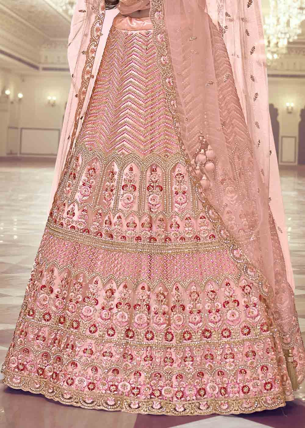 Petite Pink Net Lehenga Choli