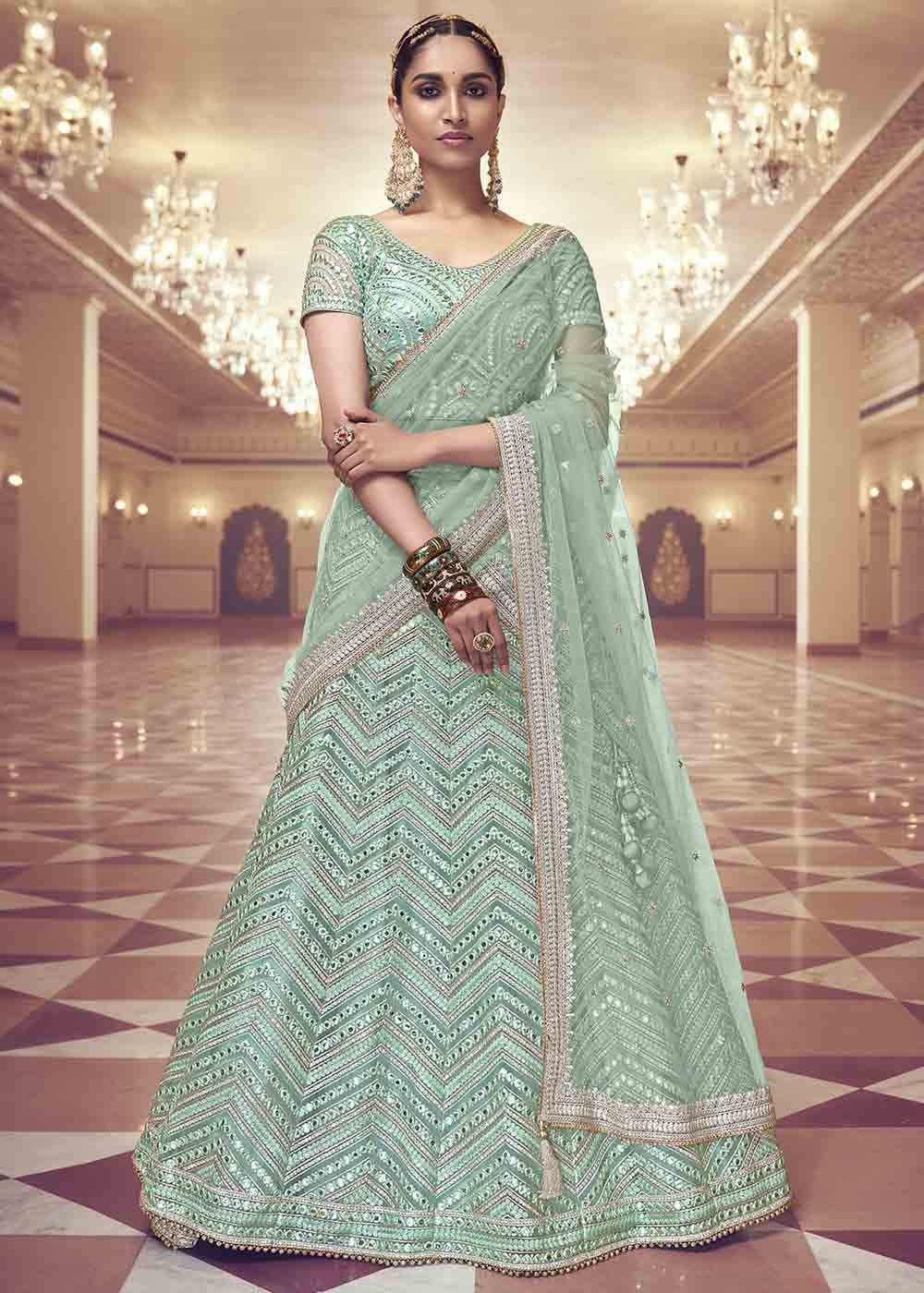 Edward Green Net Lehenga Choli