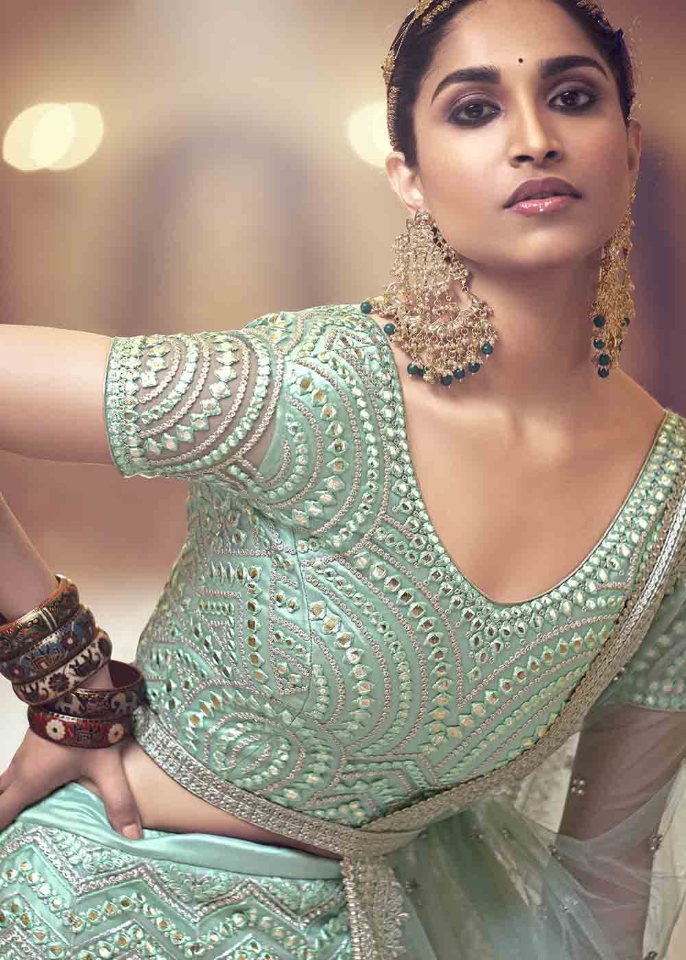 Edward Green Net Lehenga Choli