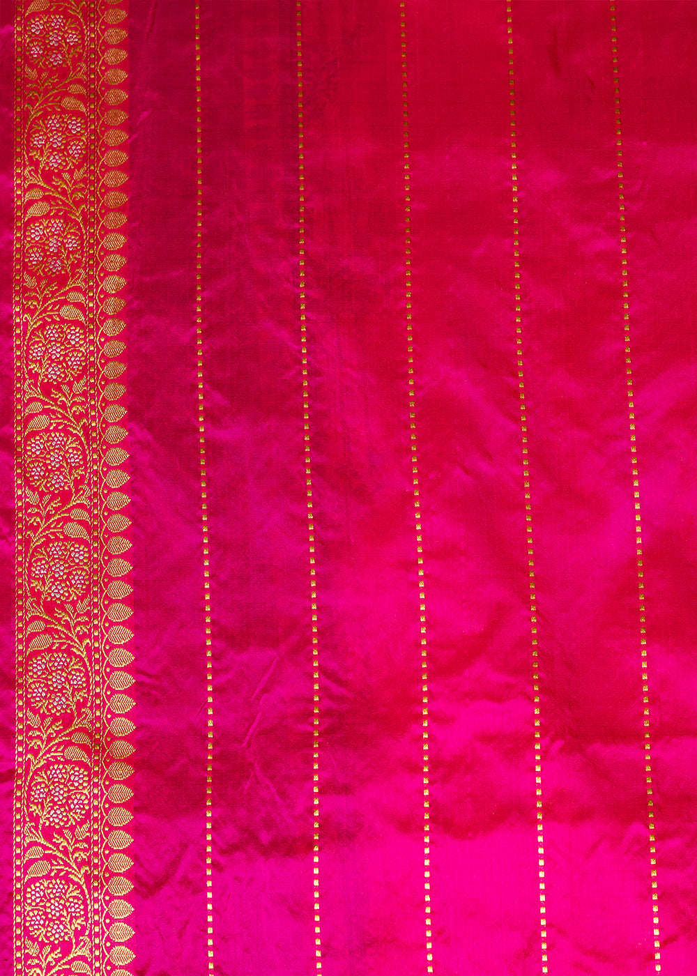 French Shine Pink Hand Woven Katan Pure Silk Saree