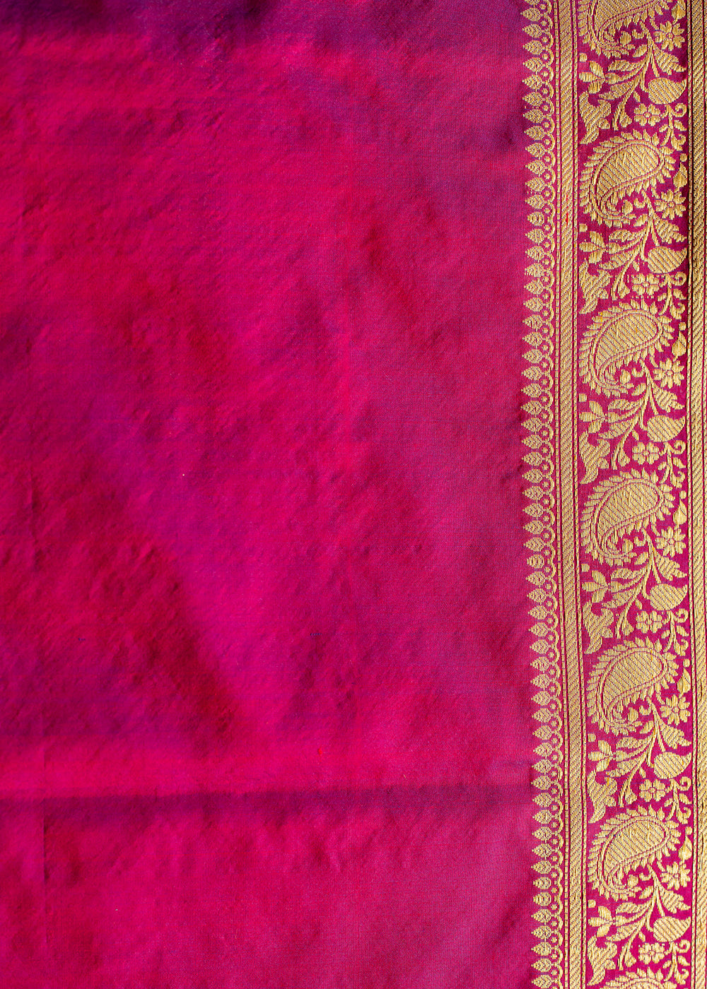 Dark Blush Purple Hand Woven Katan Pure Silk Saree