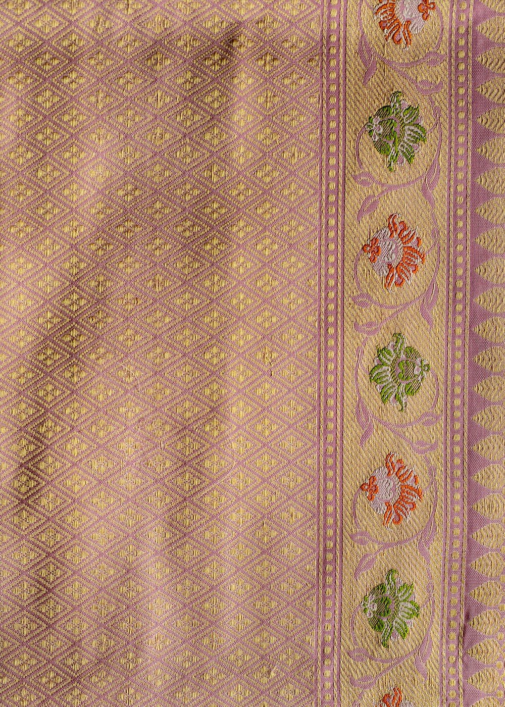 Sea Pink Hand Woven Katan Pure Silk Saree