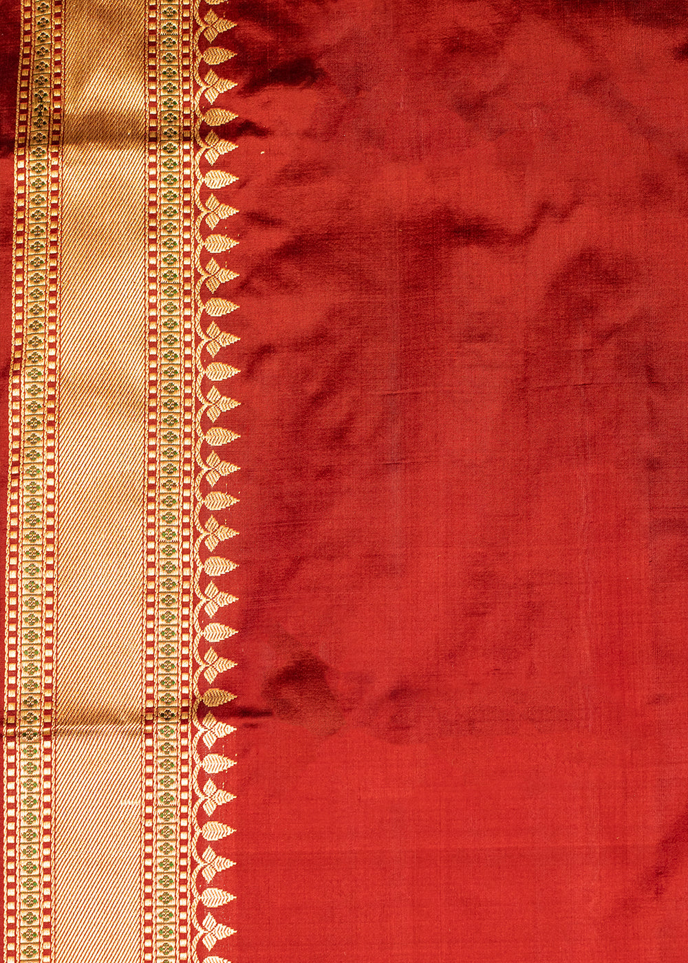 Merlot Red Hand Woven Katan Pure Silk Saree