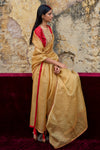 Apache Yellow Woven Organza Silk Saree