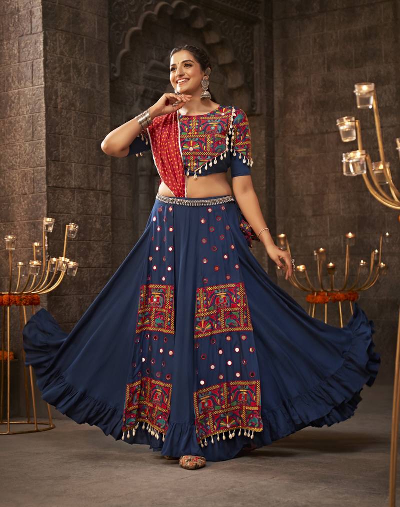 Oxford Blue Lehenga Choli