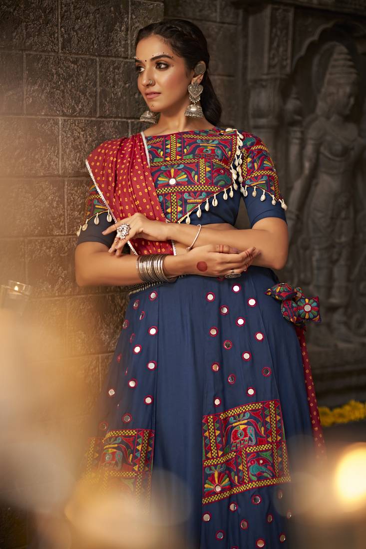 Oxford Blue Lehenga Choli