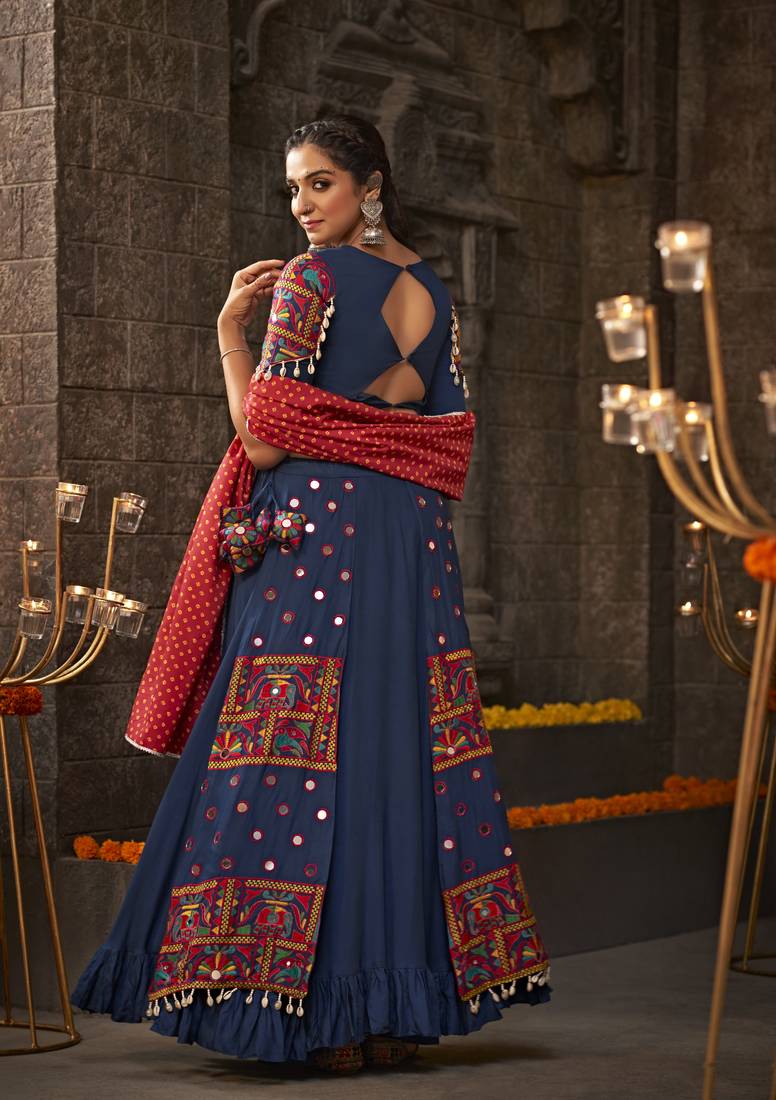 Oxford Blue Lehenga Choli