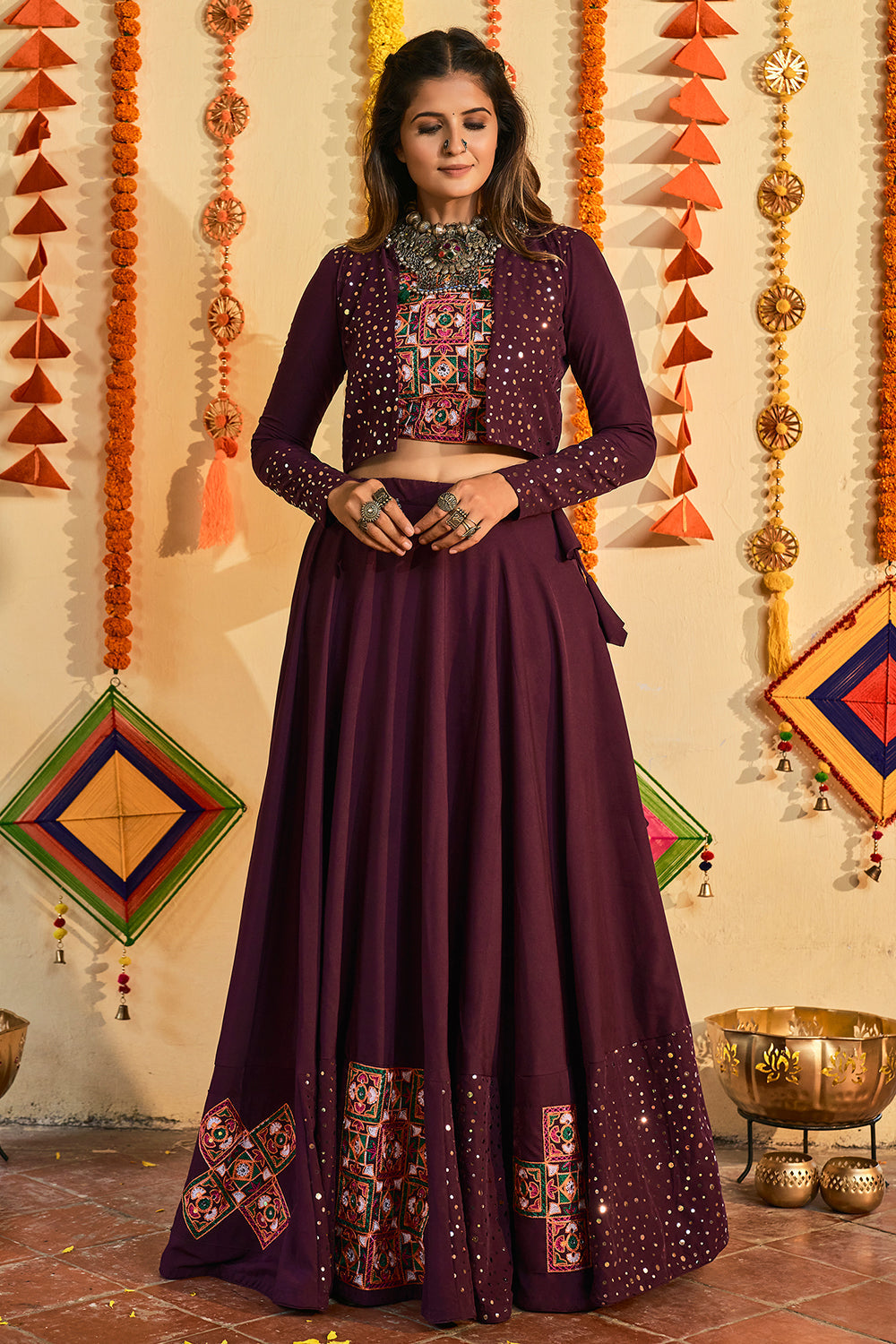 Revolver Violet Lehenga Choli