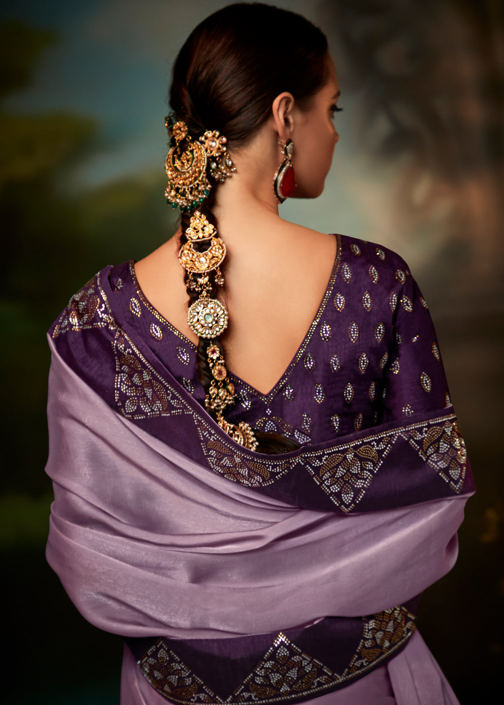 Lily Purple Woven Banarasi Soft Silk Designer Saree