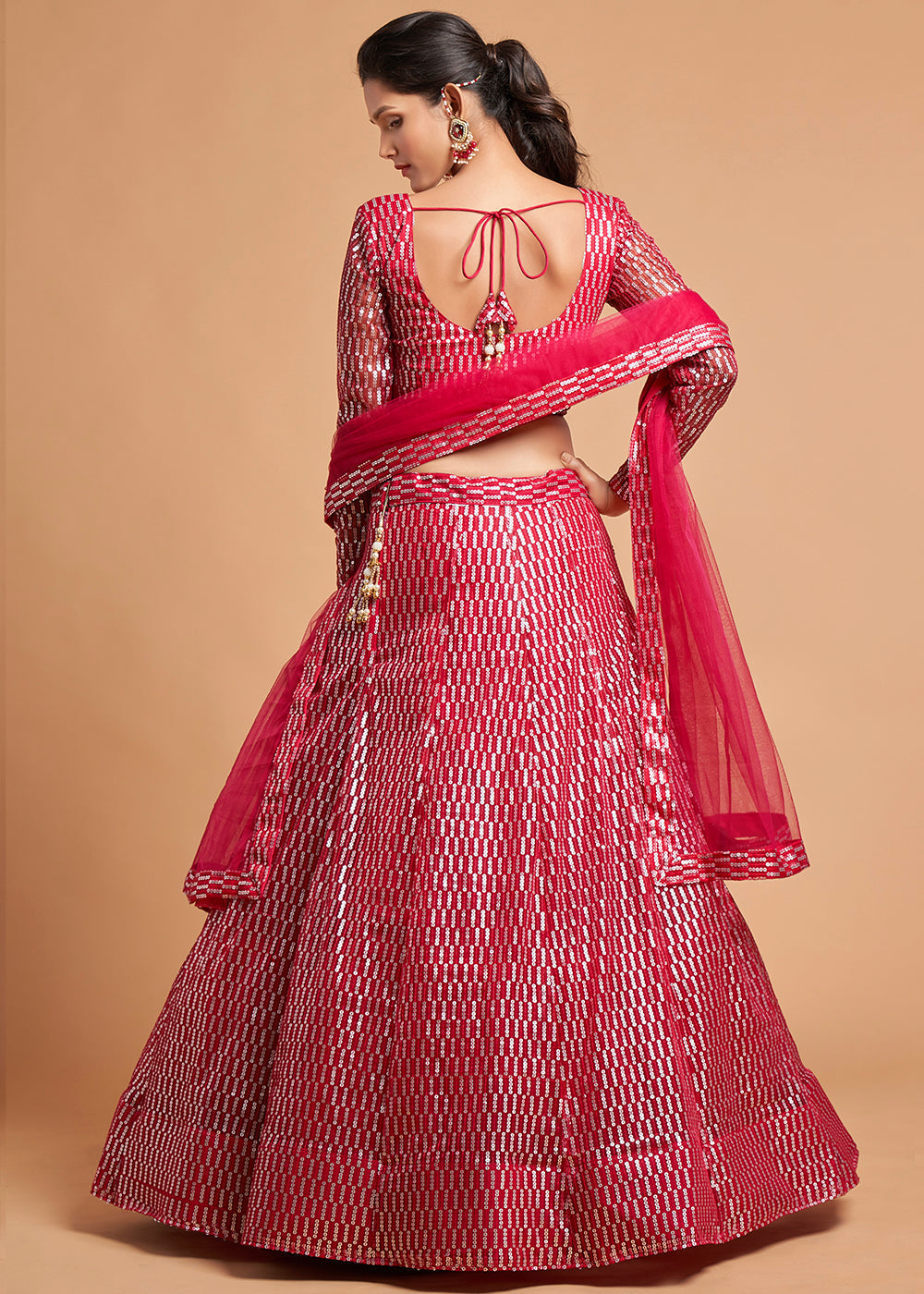 Stiletto Pink Designer Soft Net Lehenga Choli