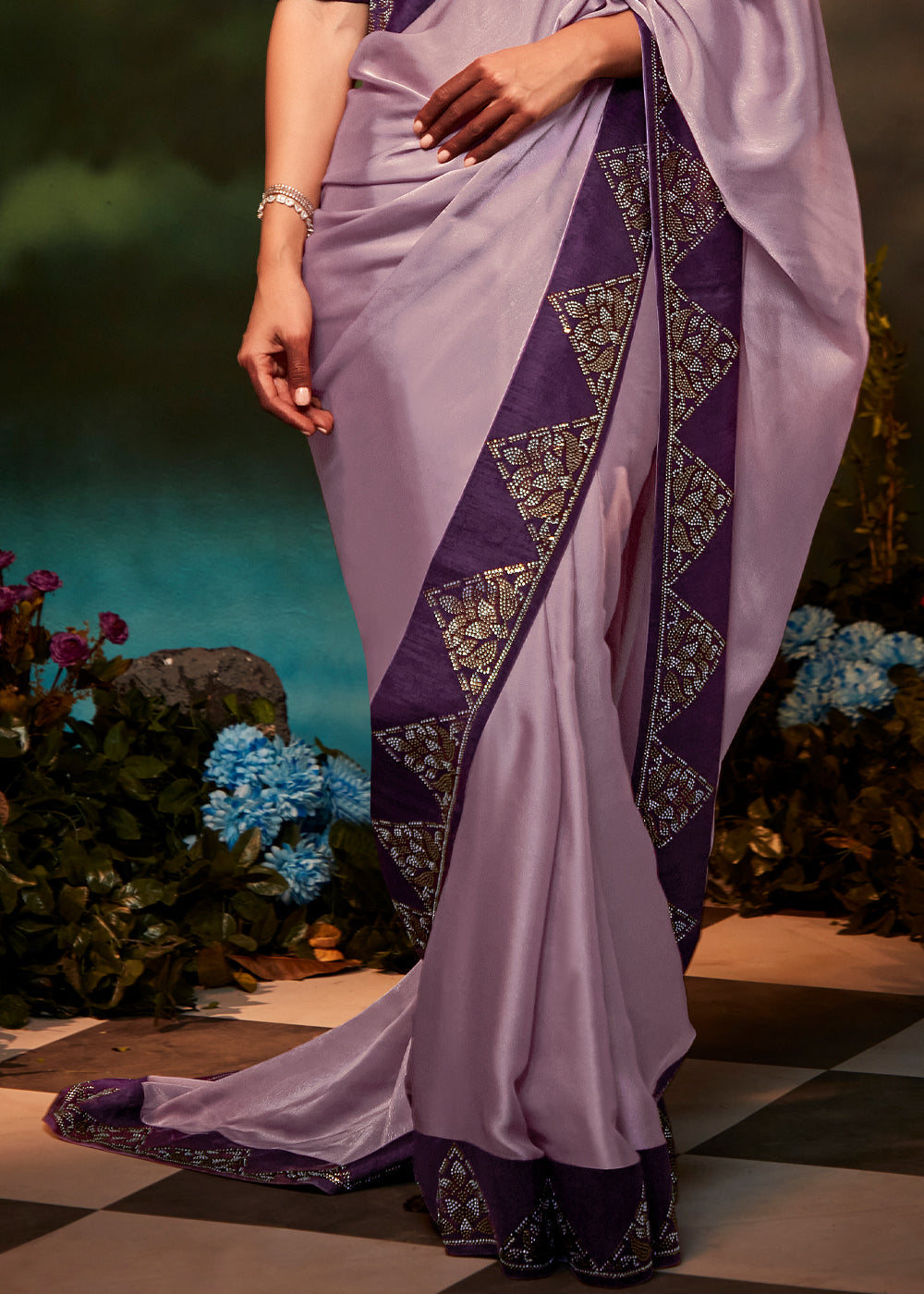 Lily Purple Woven Banarasi Soft Silk Designer Saree