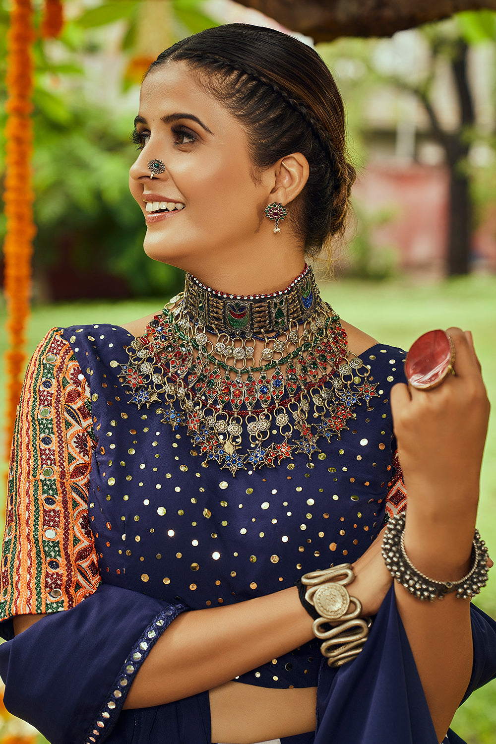 Pale Blue White Dual Tone Lehenga Choli