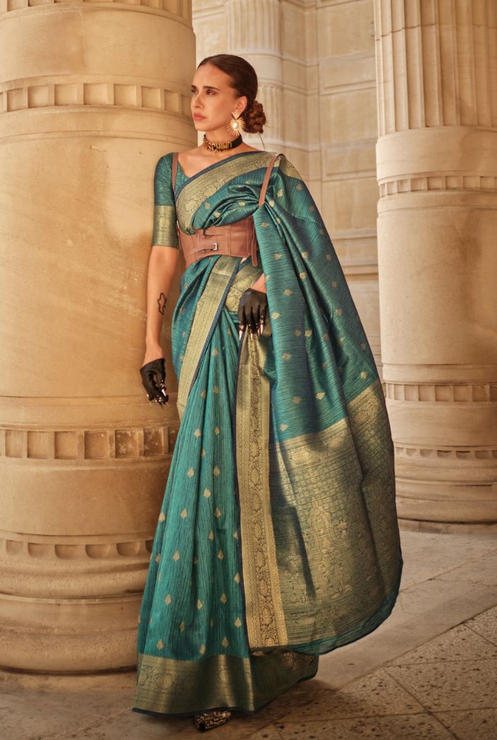 Oxley Green Banarasi Handloom Khadi Silk Saree