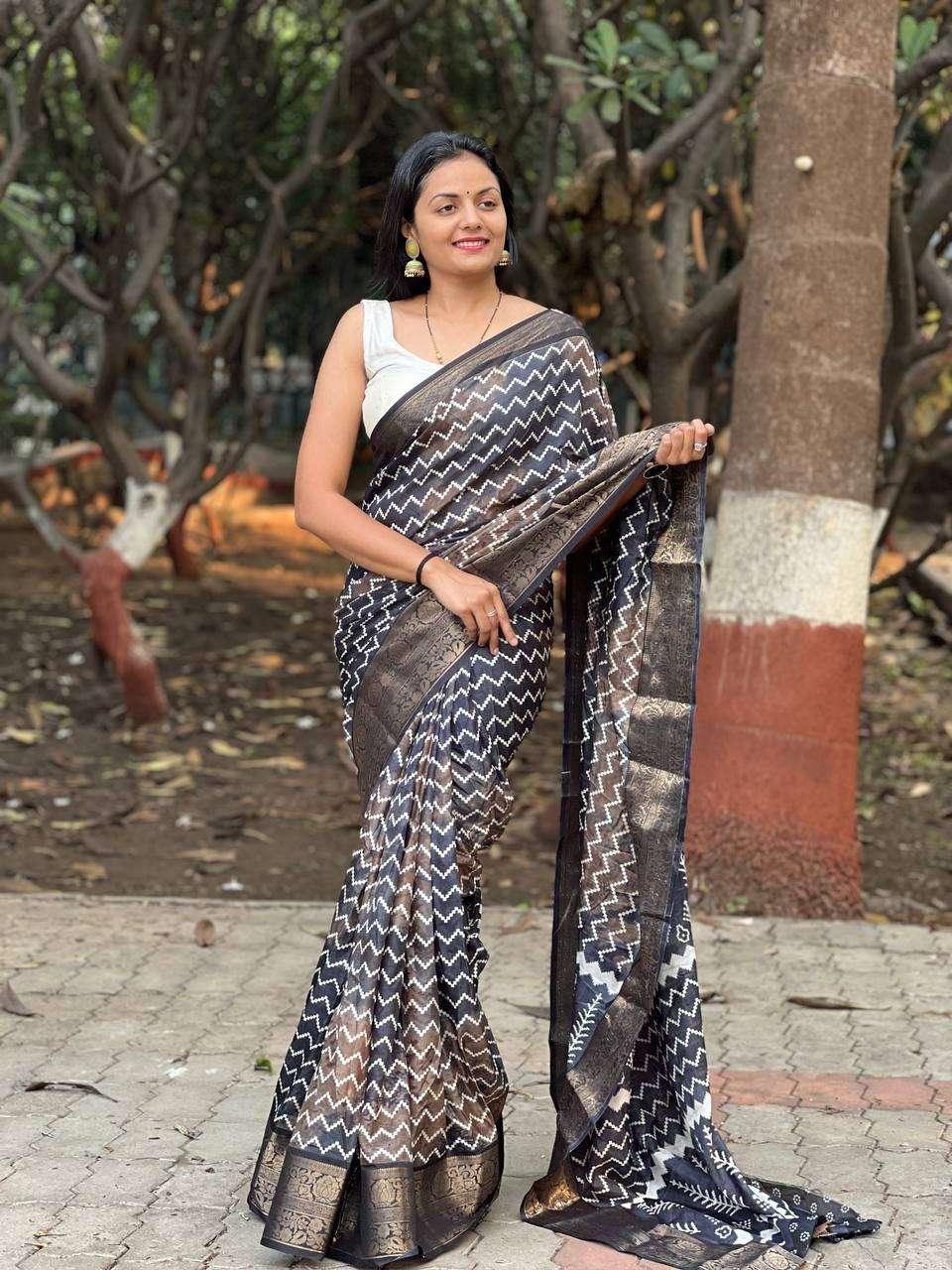 Dola Silk Digital Printed Saree - Mira Fashion