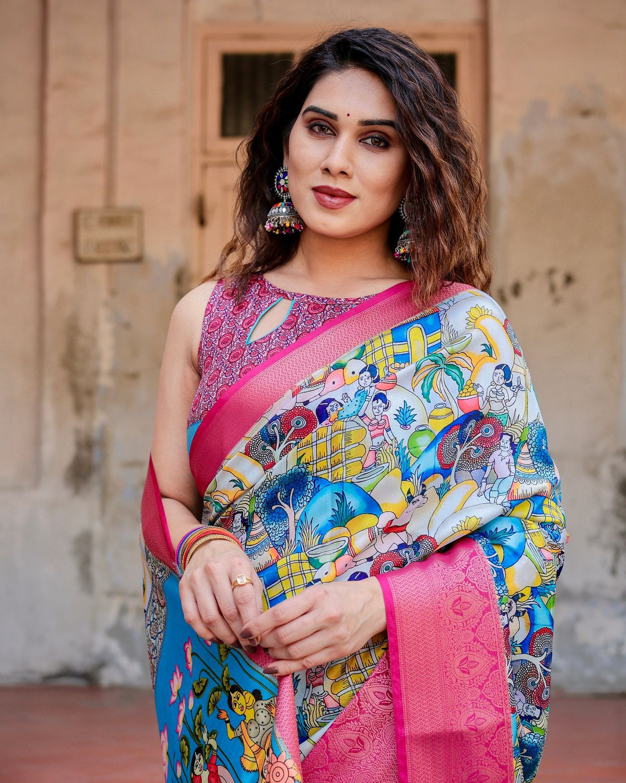 Pure Silk Digital Printed Saree With Regal Charm and Rich Pallu.