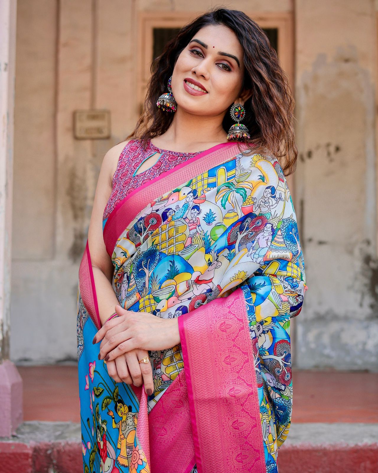 Pure Silk Digital Printed Saree With Regal Charm and Rich Pallu.