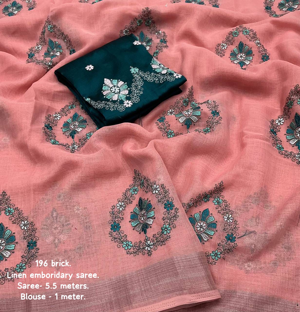 Pink Color Soft Linen Saree With Silver Zari Woven Pattu Border