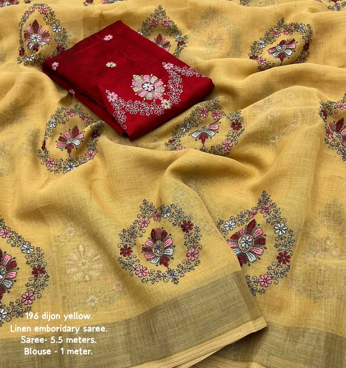 Yellow Color Soft Linen Saree With Silver Zari Woven Pattu Border