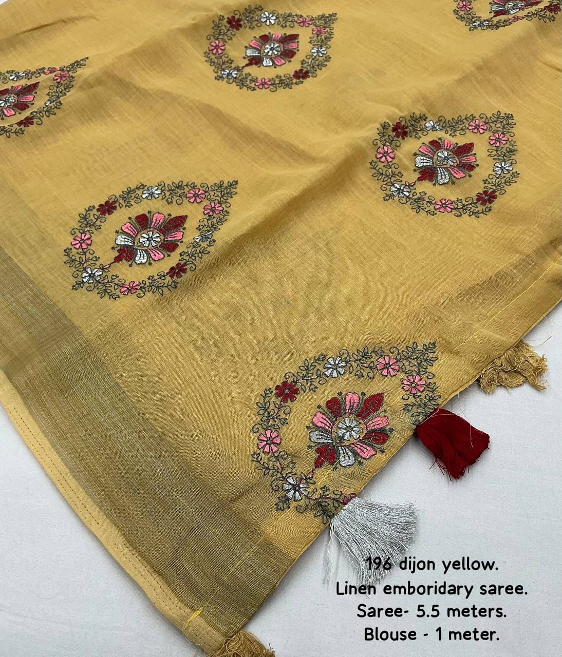 Yellow Color Soft Linen Saree With Silver Zari Woven Pattu Border