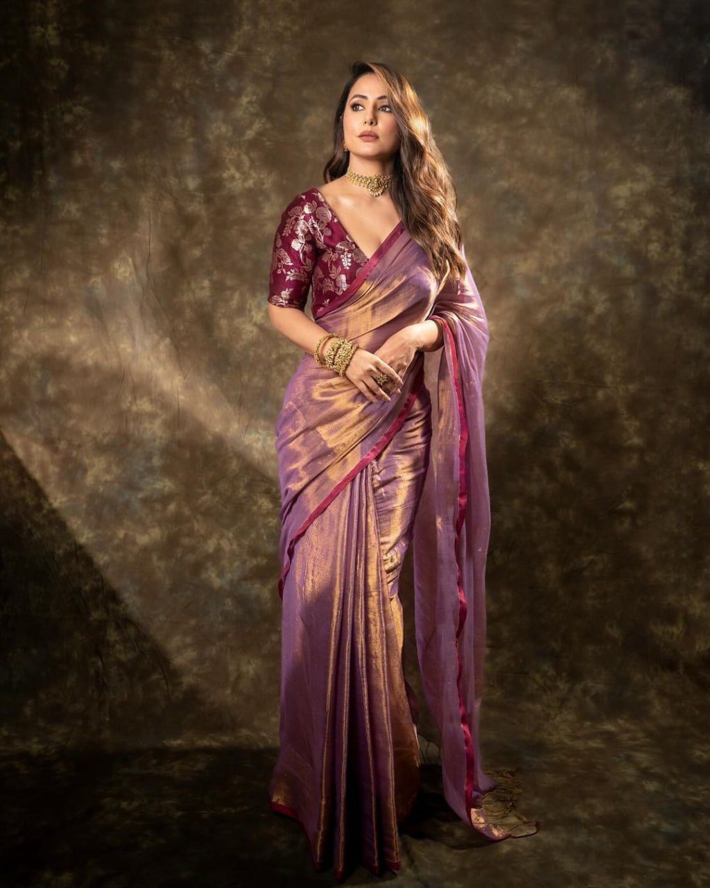 Beautiful Designer Jimmy Choo Silk Saree With Fancy Lace and Blouse With Banarasi Jacquard Weaving