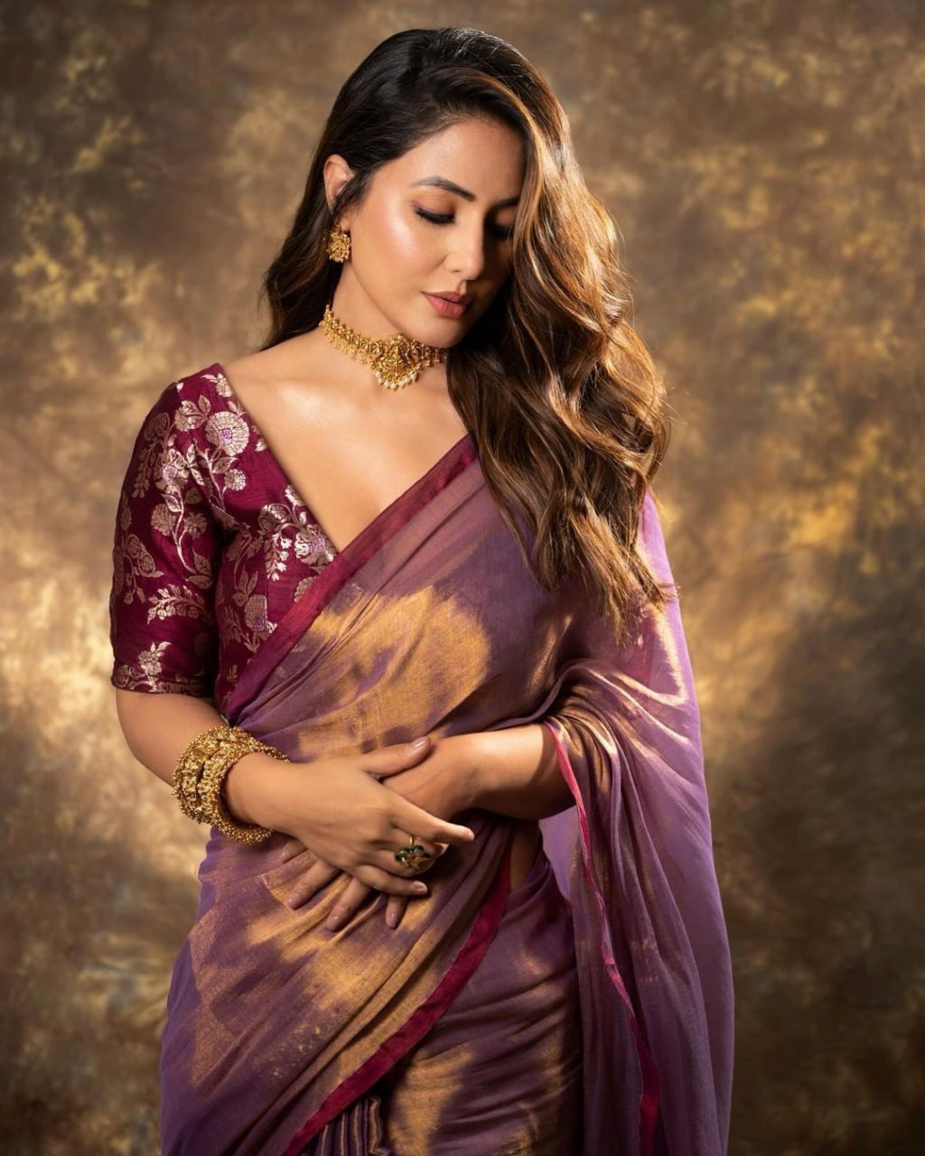 Beautiful Designer Jimmy Choo Silk Saree With Fancy Lace and Blouse With Banarasi Jacquard Weaving