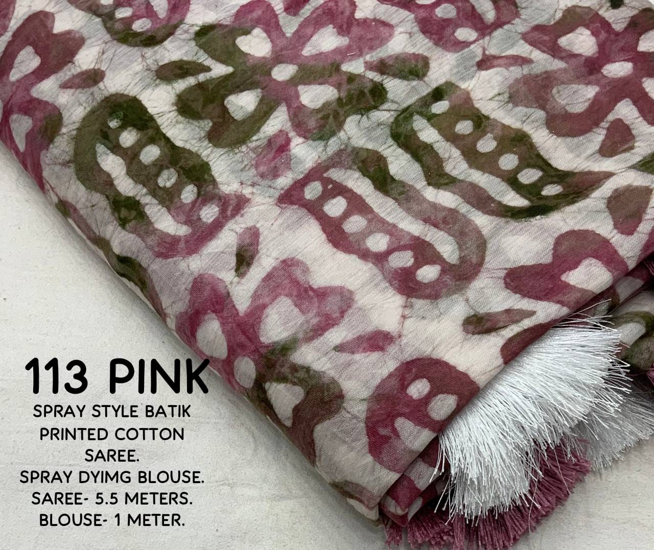 Pink Color Pure Soft Chanderi Cotton Saree With Spray Style and Hand Block Prints