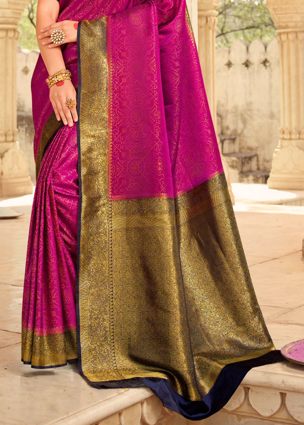 Blush Purple Zari Woven Kanjivaram Saree