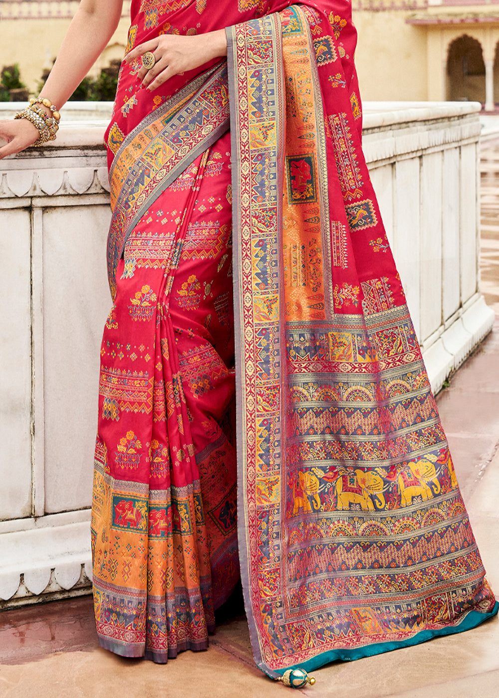 Mahogany Red Designer Banarasi Saree