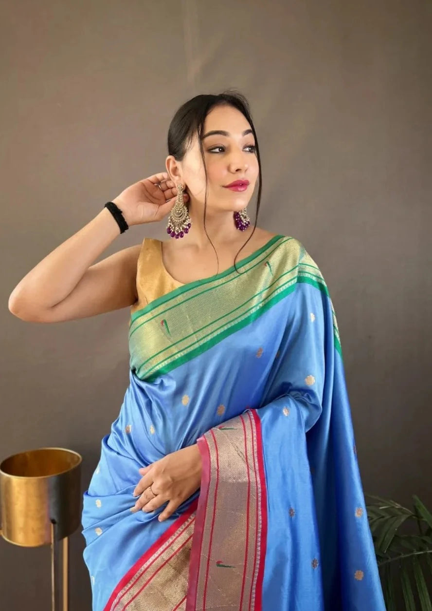 Kamal Paithani Saree With Elegent Rich Pallu - Mira Fashion